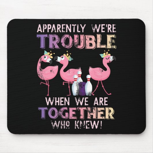 Grappige Bowling Flamingo Muismat (Voorkant)