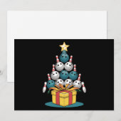 Grappige Bowling Kerstboom Lichtjes Kerst Geschenk Feestdagenkaart (Voorkant / Achterkant)