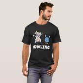 Grappige Bowling Koe Bowling Bal Bowler Strike Bow T-shirt (Voorkant volledig)