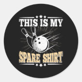 Grappige bowling liefhebber bowler dit is mijn res ronde sticker (Voorkant)