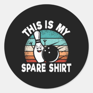 Grappige bowling lover bowler dit is mijn reserve ronde sticker