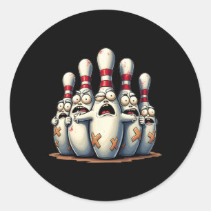 Grappige Bowling Lover Bowlers Bang Pin Graphic vo Ronde Sticker
