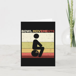 Grappige Bowling Retro Bowl Bewegingen Bowlers Kaart