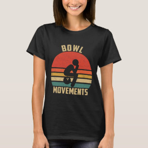 Grappige Bowling  Retro Bowl Bewegingen Bowlers T-shirt