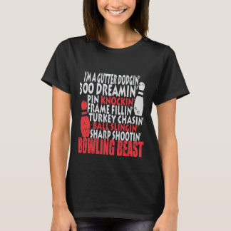 Grappige Bowling Shirten Cadeaus Bowling Beast Tsh T-shirt