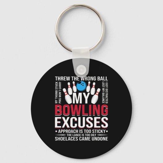 grappige Bowling smoesjes woordsporten Sleutelhanger (Voorkant)