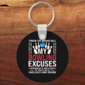 grappige Bowling smoesjes woordsporten Sleutelhanger (Voorkant)
