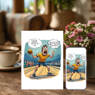 Grappige Bowling Verjaardagskaart Kaart