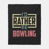 Grappige Bowling woordkunst Fleece Deken (Voorkant)