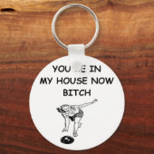 grappige bowlinggrap sleutelhanger (Voorkant)