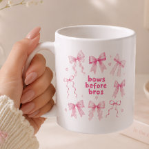 Grappige Bows Before Bros Cute Roze Coquette Cadea