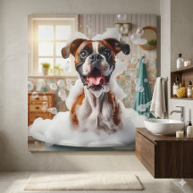 Grappige Boxer Hond en Bubbles