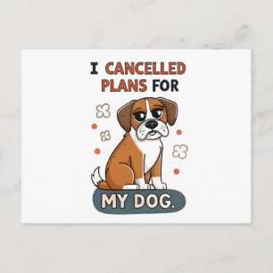 Grappige Boxer Hond Quote Cartoon Illustratie Briefkaart