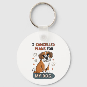 Grappige Boxer Hond Quote Cartoon Illustratie Sleutelhanger