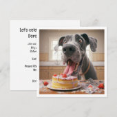 Grappige Boxer kaart, Boxer Verjaardag uitnodiging (Voorkant / Achterkant)