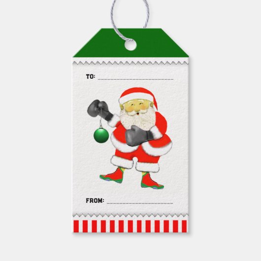 Grappige Boxing Christmas Cadeaulabel (Voorkant)