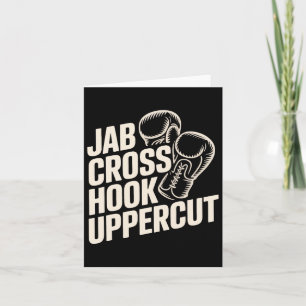 Grappige Boxing Gym Jab Cross Hook Uppercut voor V Kaart