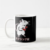 Grappige Boxing Mouse Japans Koffiemok (Links)