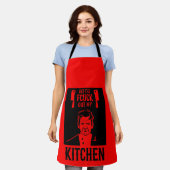 Grappige boze chef schort (Gedragen)