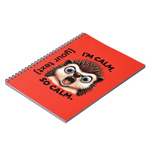 Grappige boze egel notitieboek (Linkerzijde)