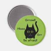 Grappige boze Halloween kat Magneet (Voorkant / Achterkant)