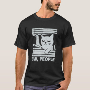 Grappige Boze Kat Bah Mensen T-shirt