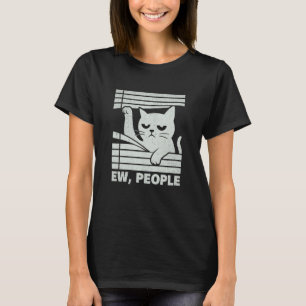 Grappige Boze Kat Ieuw Mensen T-shirt