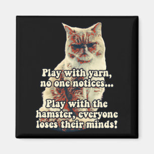 Grappige boze kat meme voor kat personen kat liefh magneet