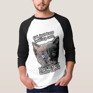 Grappige boze kat meme voor katteneigenaren en -li t-shirt