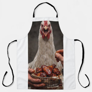 Grappige Boze Kip Grill BBQ All-Over Print Ap Schort