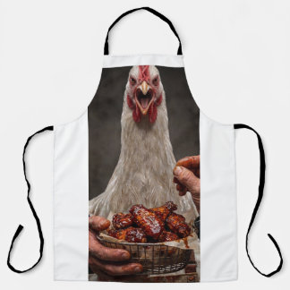 Grappige Boze Kip Grill BBQ All-Over Print Ap Schort