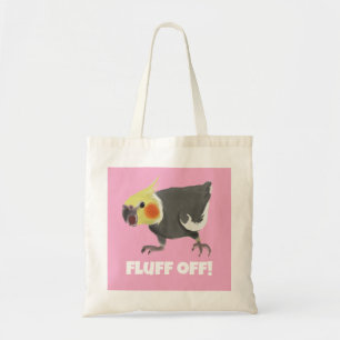 Grappige Boze Normale Grijze Koketiel Fluff Off Tote Bag