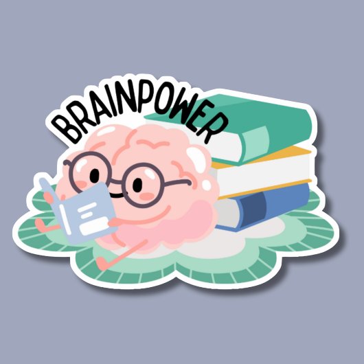 Grappige Brainpower Waterdicht Sticker