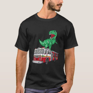 Grappige Brandweerman Dinosaur Lover op Brandweerw T-shirt