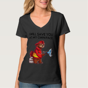 Grappige brandweerman luiaard Kinder voor brandwee T-shirt