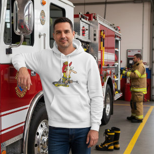 Grappige brandweerman met slang Emergency Responde Hoodie