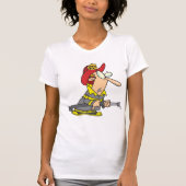 Grappige brandweerman met slang Emergency Responde T-shirt (Voorkant)