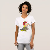 Grappige brandweerman met slang Emergency Responde T-shirt (Voorkant volledig)
