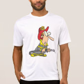 Grappige brandweerman met slang Emergency Responde T-shirt (Voorkant)