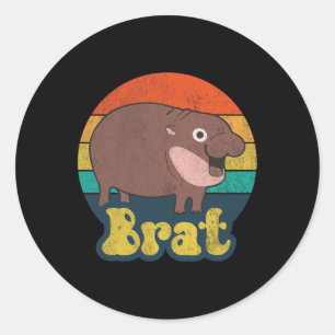 Grappige Brat Ba Ronde Sticker