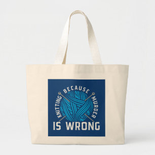 grappige breidemoordenkunst grote tote bag