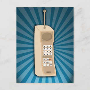 Grappige Brick Cell Phone Briefkaart