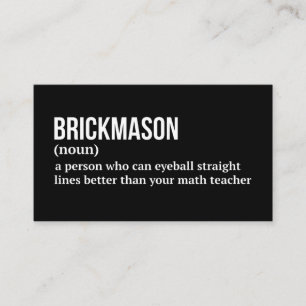 Grappige Brickmason-definitie Visitekaartje