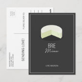 Grappige Brie Mine Valentijn Love Cheese Briefkaar Briefkaart (Voorkant / Achterkant)