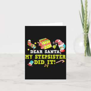 Grappige brief aan Sinterklaas mijn stiefzus deed Kaart