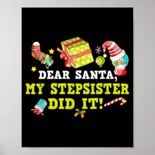 Grappige brief aan Sinterklaas mijn stiefzus deed Poster