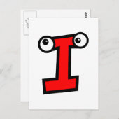 Grappige Brief i van het Monogram Briefkaart (Voorkant / Achterkant)