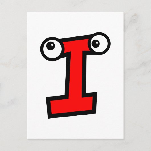 Grappige Brief i van het Monogram Briefkaart (Voorkant)