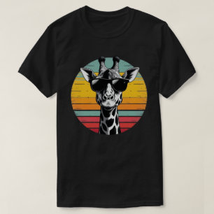 Grappige Bril Giraffe Vintage Afrikaans Dier T-shirt