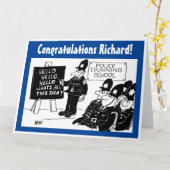 Grappige Britse politie-opleiding wenskaart Kaart (Gele Bloem)